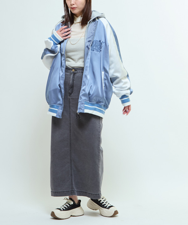 SATIN OVERSIZE SOUVENIR JACKET 詳細画像 4