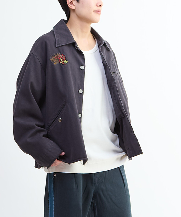 PIGMENT DYE EMBROIDERY DETROIT JACKET 詳細画像 1