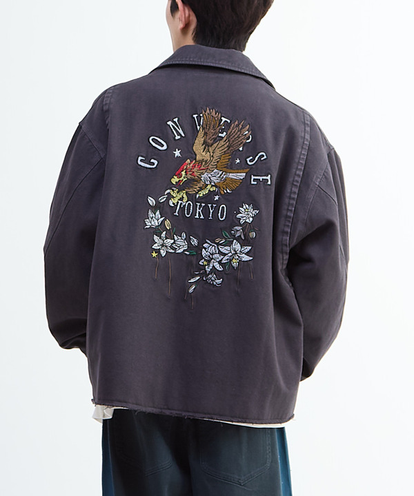 PIGMENT DYE EMBROIDERY DETROIT JACKET 詳細画像 2