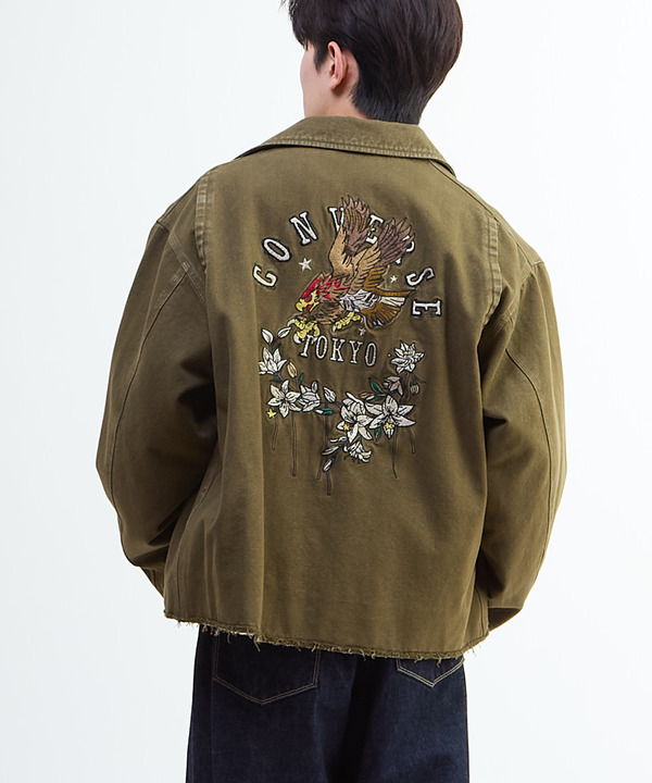 PIGMENT DYE EMBROIDERY DETROIT JACKET 詳細画像 9