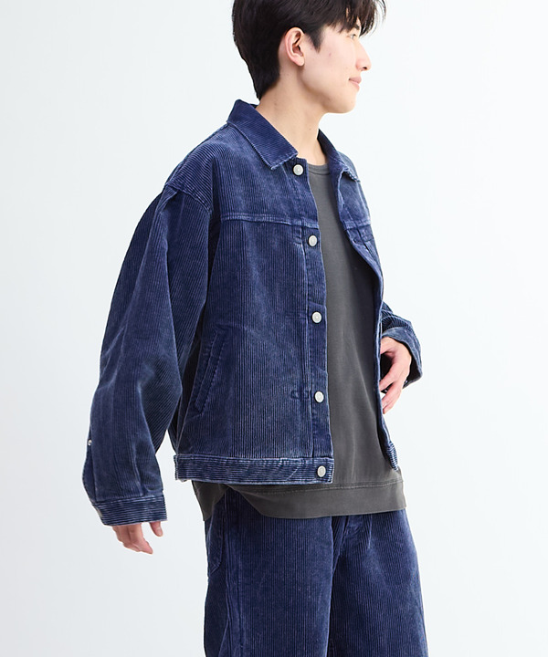 【NAVY SERIES】CORDUROY WASHED TRUCKER JACKET (SET-UP) 詳細画像 2