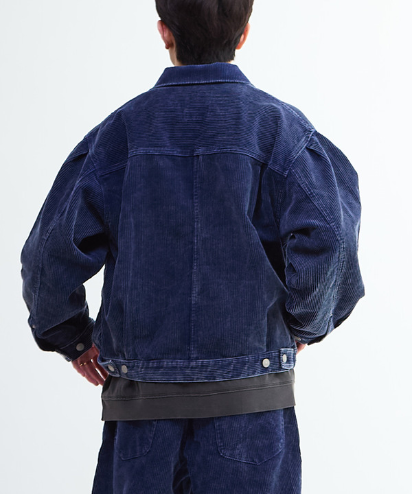 【NAVY SERIES】CORDUROY WASHED TRUCKER JACKET (SET-UP) 詳細画像 3