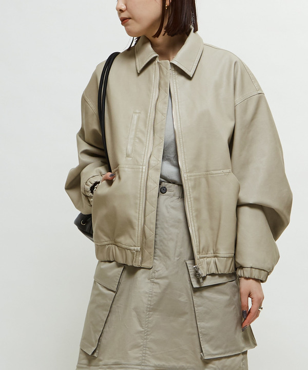【HL】VINTAGE SYNTHETIC LEATHER BLOUSON 詳細画像 11
