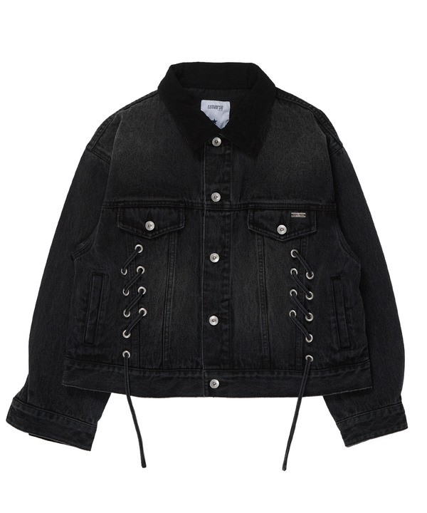 【HL】LACE-UP DENIM JACKET WASHED (SET-UP) 詳細画像 グレー 1
