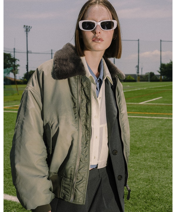 【HL】SPRAY DYED MA-1 JACKET 詳細画像 カーキ 1
