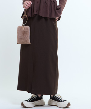 WAIST LOGO WIDE SLACKS PANTS