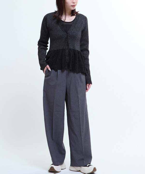 WAIST LOGO WIDE SLACKS PANTS 詳細画像 1