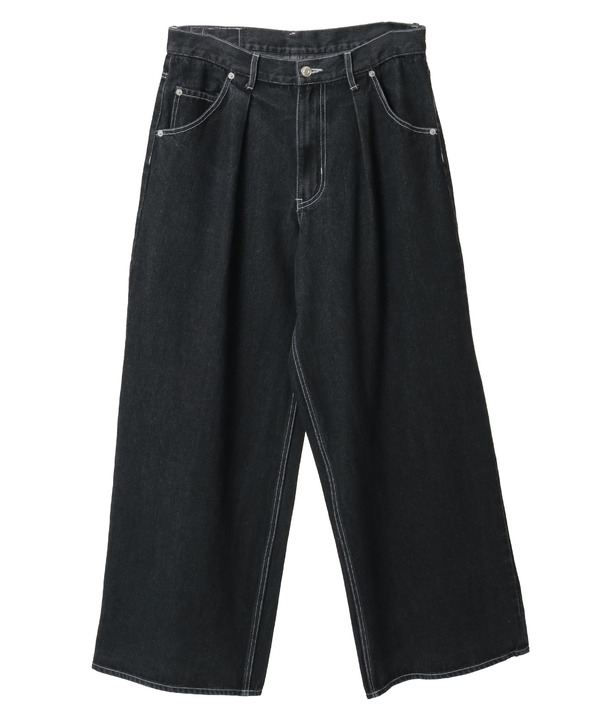 WIDE DENIM PANTS 詳細画像 ブラック 1