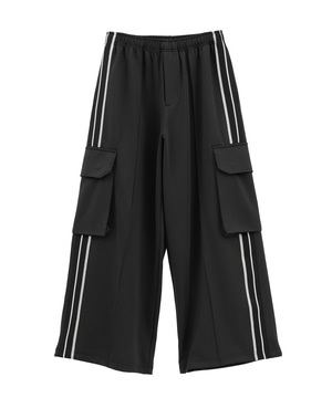 SIDE LINE WIDE CARGO TRACK PANTS