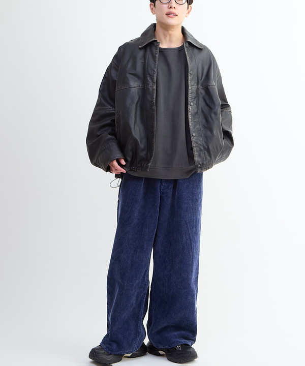 【NAVY SERIES】CORDUROY WASHED WIDE PANTS (SET-UP) 詳細画像 2