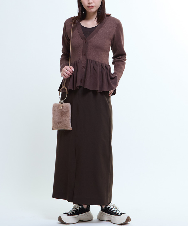 WAIST LOGO NARROW SKIRT 詳細画像 3