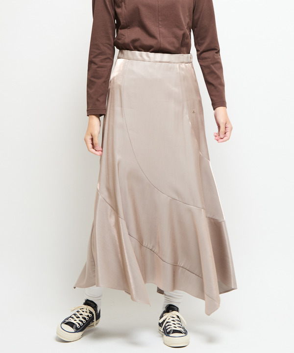 SATIN SPIRAL SKIRT 詳細画像 ベージュ 1