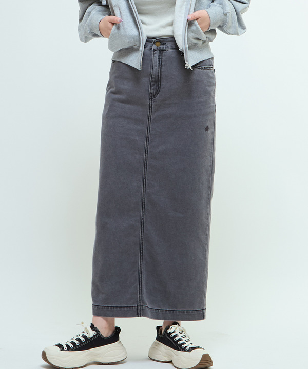 COTTON CHINO STRAIGHT SKIRT 詳細画像 チャコールグレー 1