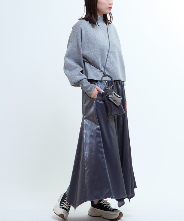 GLOSSY SATIN STAR★ CUT SKIRT 詳細画像 9