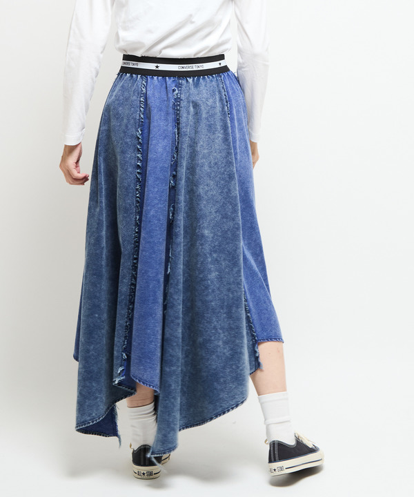 【NAVY SERIES】STAR★ RANDOM CUT DENIM SKIRT 詳細画像 2
