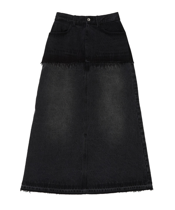 【HL】LACE-UP DENIM SKIRT WASHED (SET-UP) 詳細画像 2