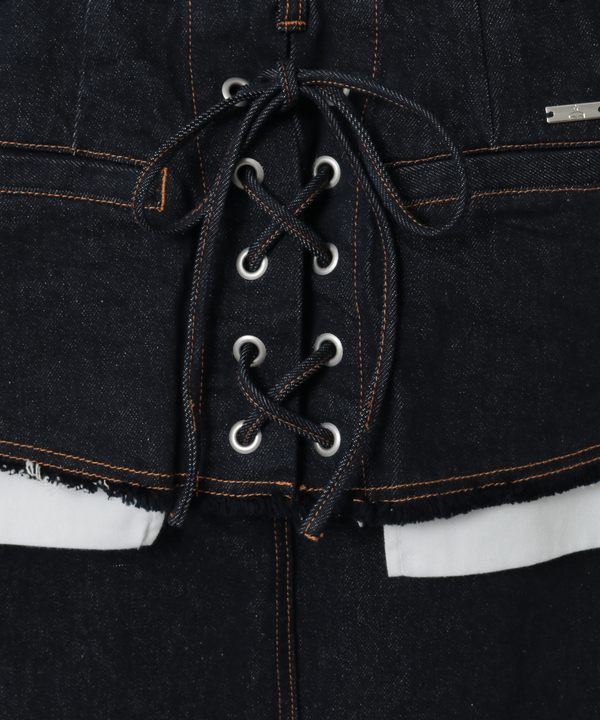 【HL】LACE-UP DENIM SKIRT RIGID (SET-UP) 詳細画像 11