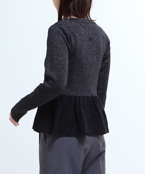 PEPLUM GLITTER CARDIGAN 詳細画像 6