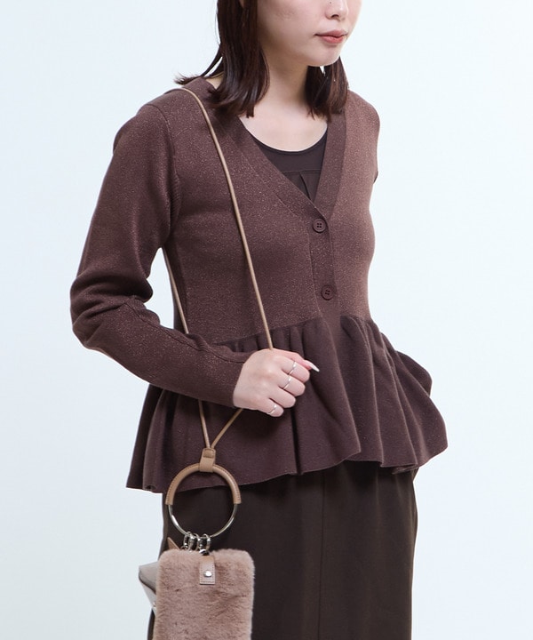 PEPLUM GLITTER CARDIGAN 詳細画像 8