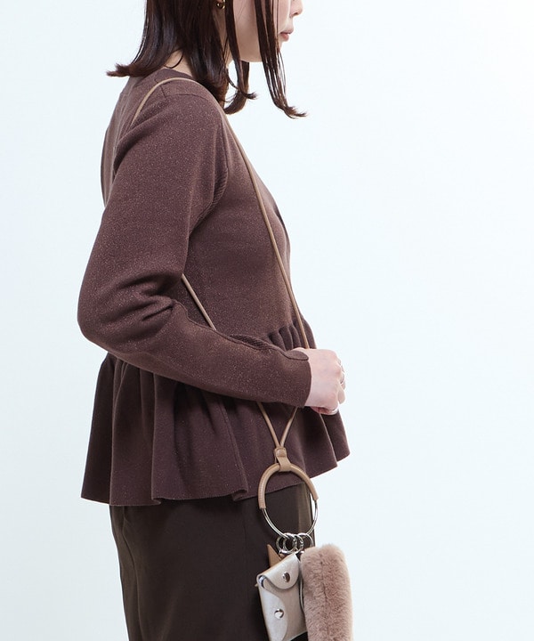 PEPLUM GLITTER CARDIGAN 詳細画像 9