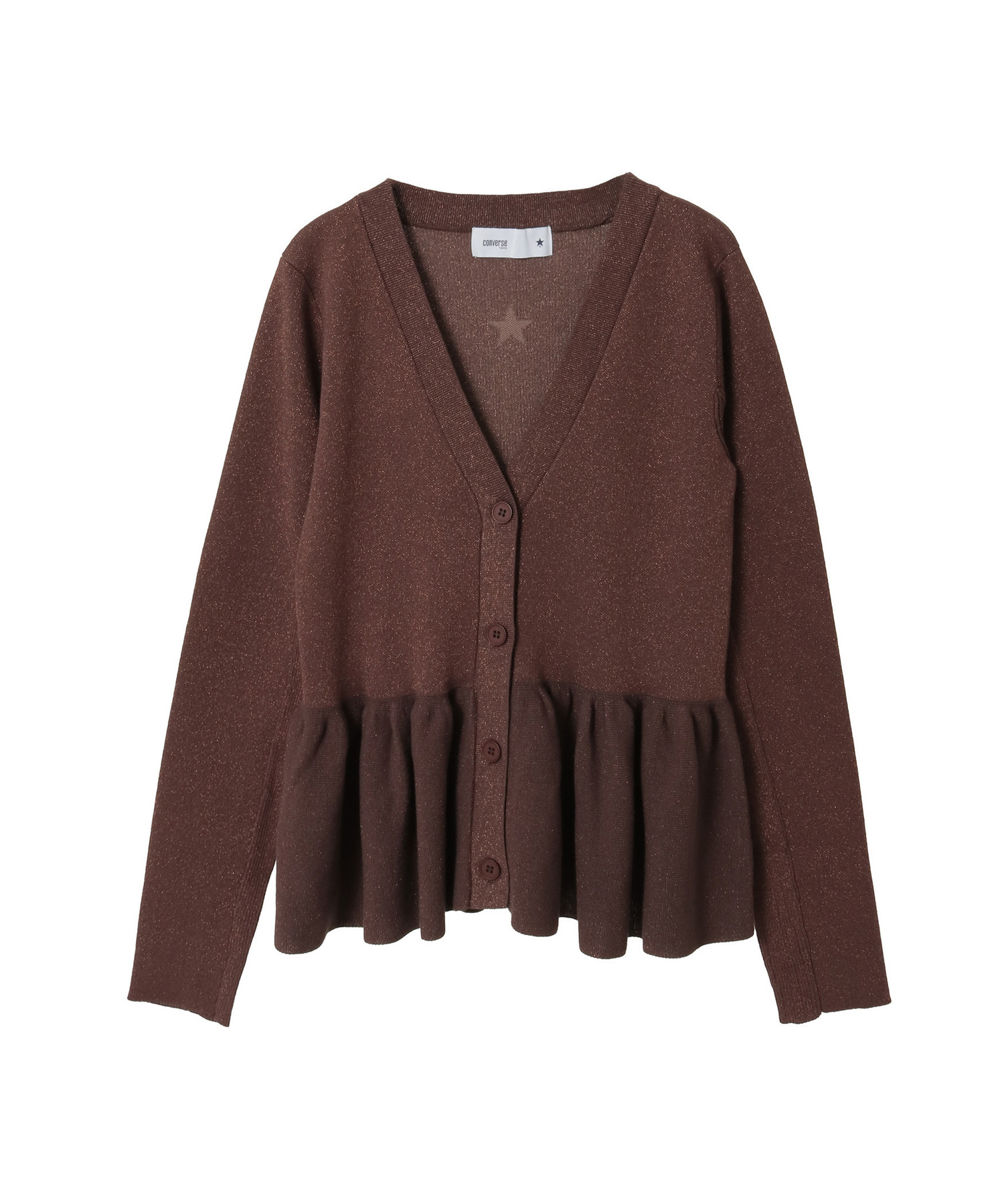 PEPLUM GLITTER CARDIGAN｜CONVERSE TOKYO (コンバース