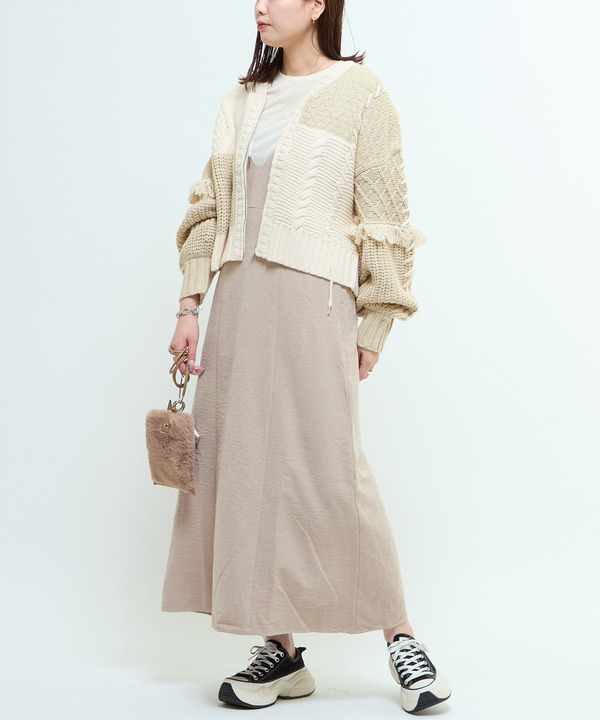 PATCHWORK STITCH CABLE KNIT CARDIGAN 詳細画像 12