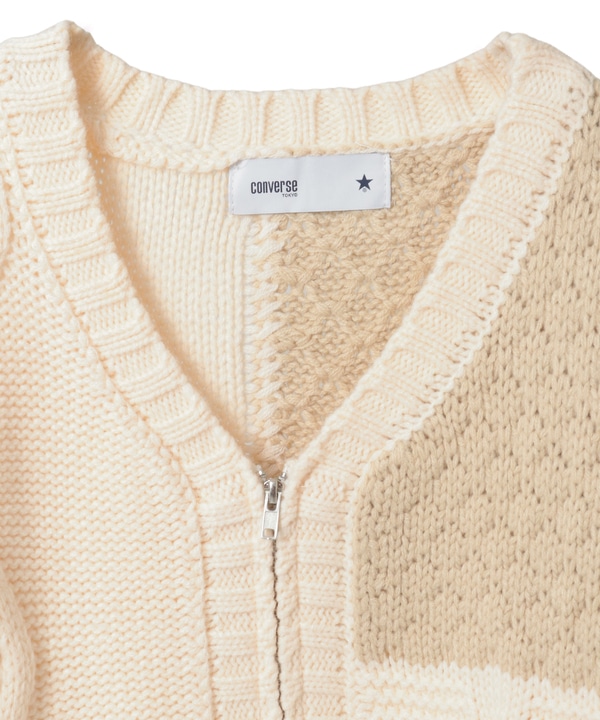 PATCHWORK STITCH CABLE KNIT CARDIGAN 詳細画像 14