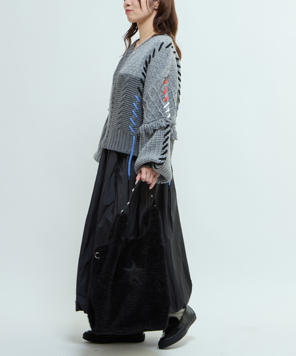 PATCHWORK STITCH CABLE KNIT CARDIGAN 詳細画像 4