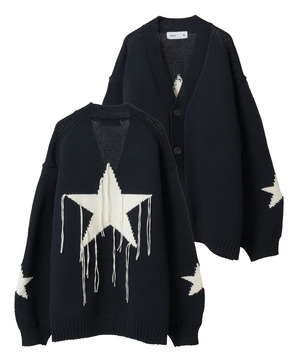 STAR★ FRINGE KNIT CARDIGAN