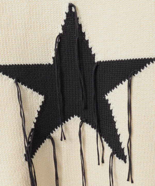 STAR★ FRINGE KNIT CARDIGAN 詳細画像 5