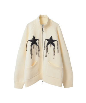 STAR★ FRINGE COWICHAN CARDIGAN