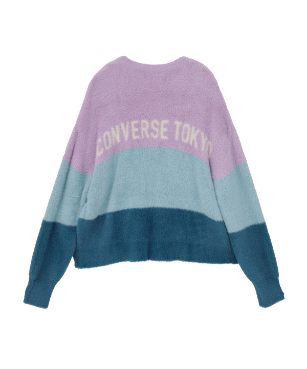 MULTI BORDER FEATHER KNIT CARDIGAN 詳細画像 1