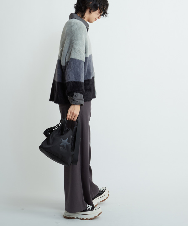 MULTI BORDER FEATHER KNIT CARDIGAN 詳細画像 11
