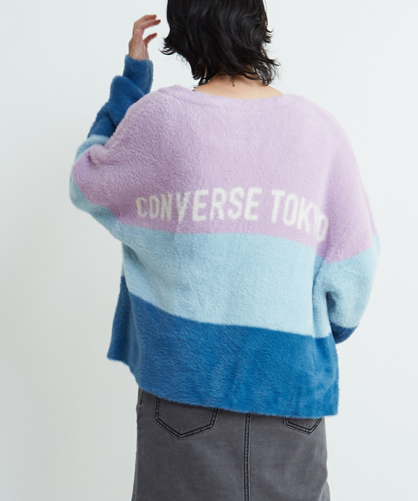 MULTI BORDER FEATHER KNIT CARDIGAN 詳細画像 13