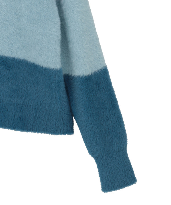 MULTI BORDER FEATHER KNIT CARDIGAN 詳細画像 5