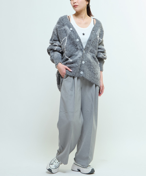 STAR★ ALLOVER STITCH KNIT CARDIGAN 詳細画像 2