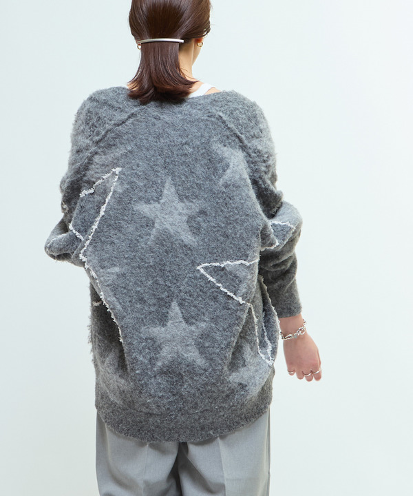 STAR★ ALLOVER STITCH KNIT CARDIGAN 詳細画像 3