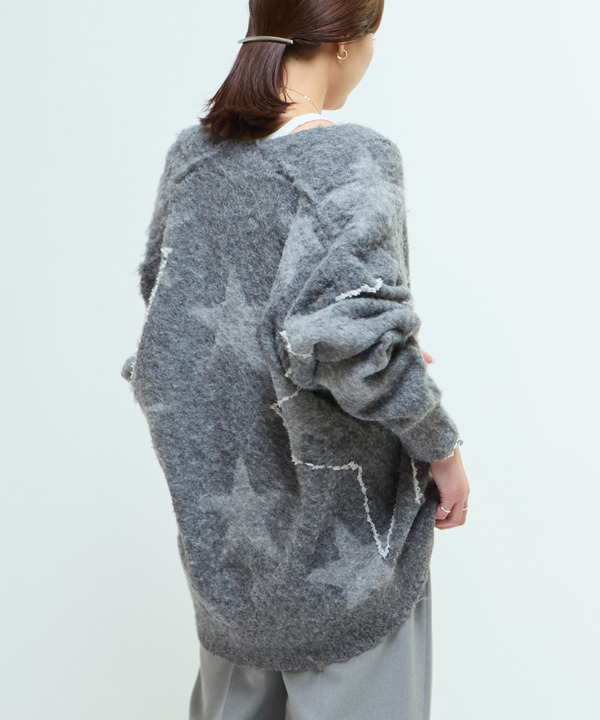 STAR★ ALLOVER STITCH KNIT CARDIGAN 詳細画像 4