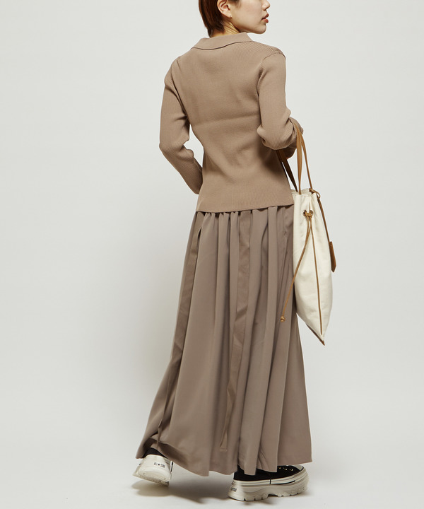POLO COLLAR RIB KNIT TOP 詳細画像 12