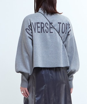 BACK LOGO GLITTER PULLOVER