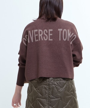 BACK LOGO GLITTER PULLOVER