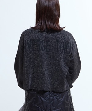 BACK LOGO GLITTER PULLOVER