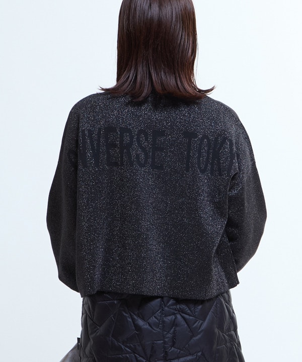 BACK LOGO GLITTER PULLOVER 詳細画像 ブラック 1