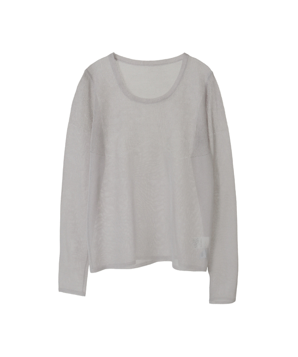SHEER KNIT PULLOVER 詳細画像 グレー 1