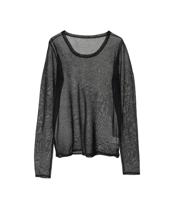 SHEER KNIT PULLOVER 詳細画像 ブラック 1