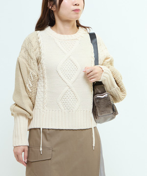 PATCHWORK STITCH CABLE KNIT