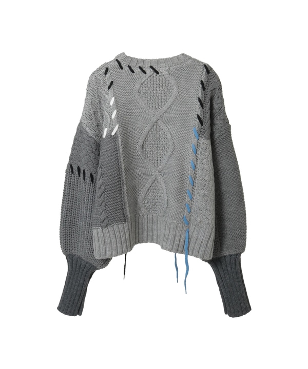 PATCHWORK STITCH CABLE KNIT 詳細画像 9
