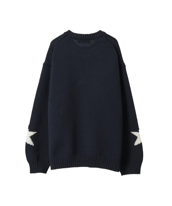 STAR★ FRINGE DESIGN PULLOVER KNIT 詳細画像 1
