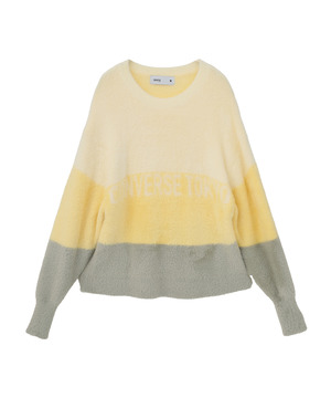 MULTI BORDER FEATHER KNIT