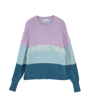 MULTI BORDER FEATHER KNIT